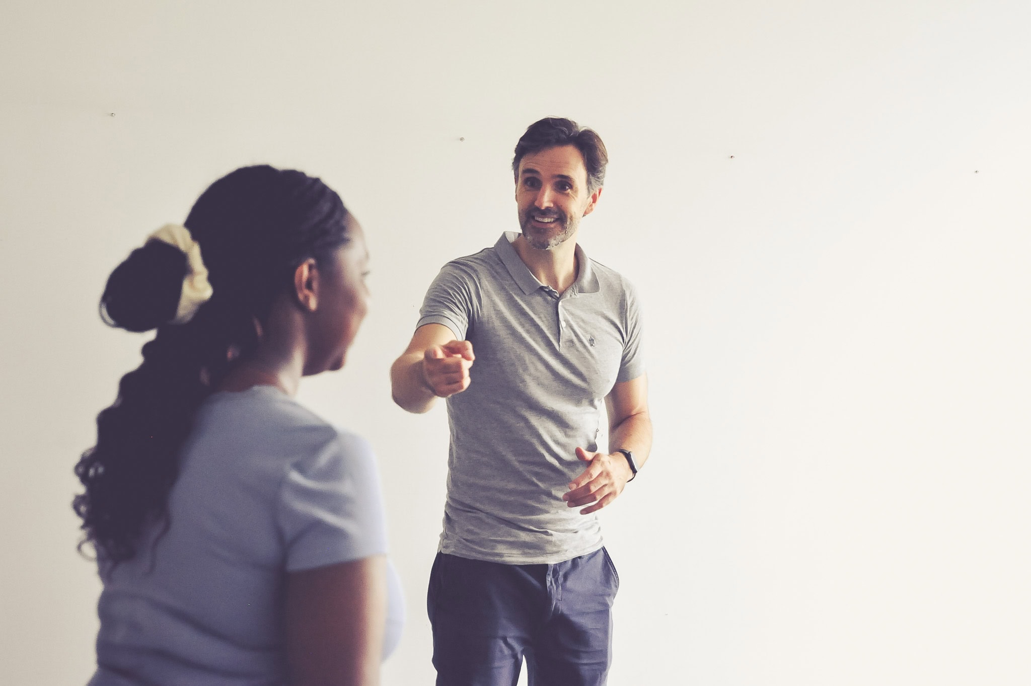 Michael with a student at MX Masterclass