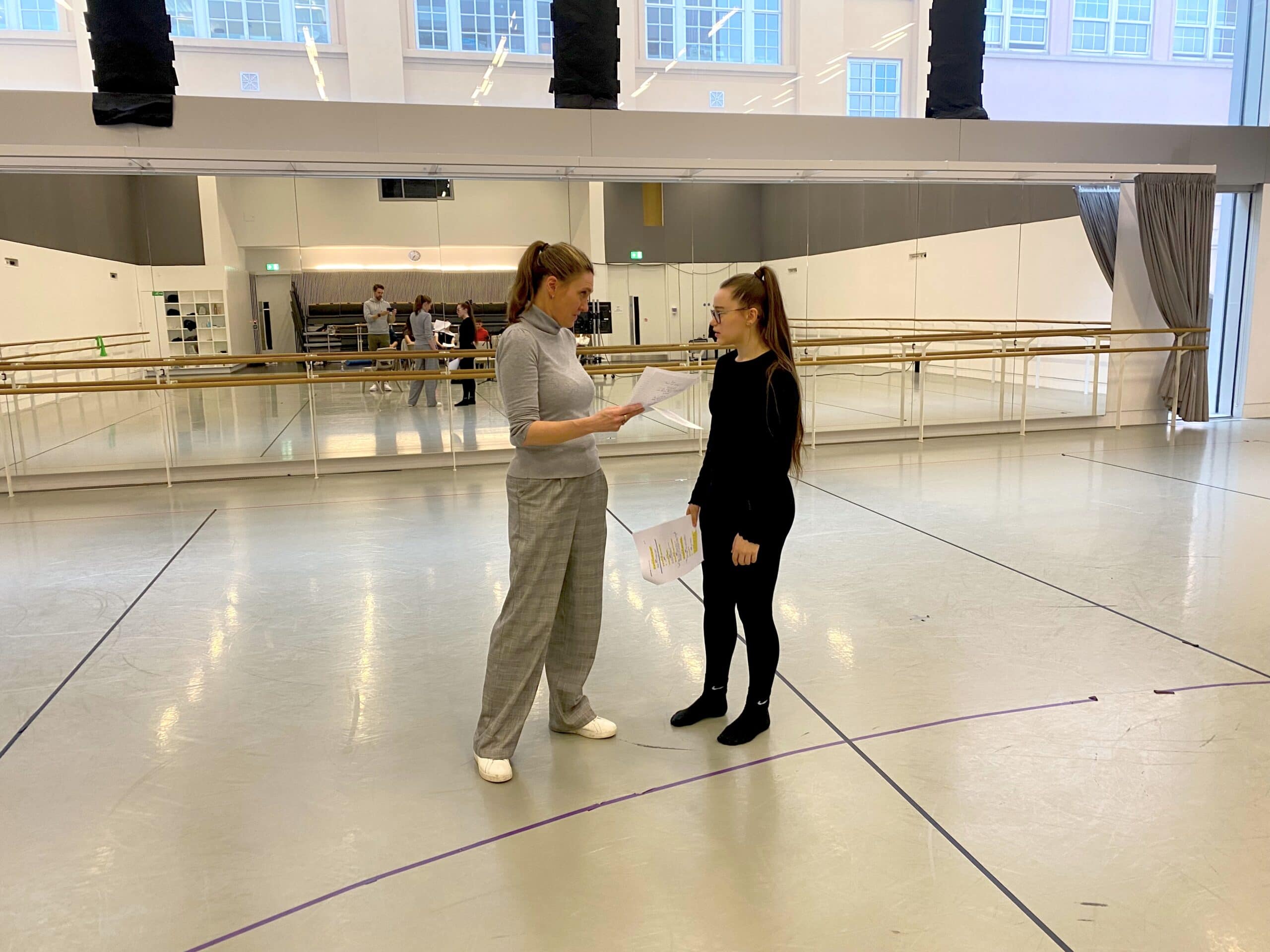 Sarah Donnell working with a student at MX masterclass